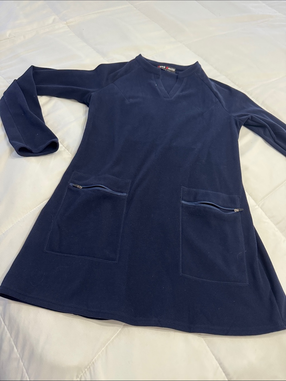 Women’s Navy Pocket A-Line Dress